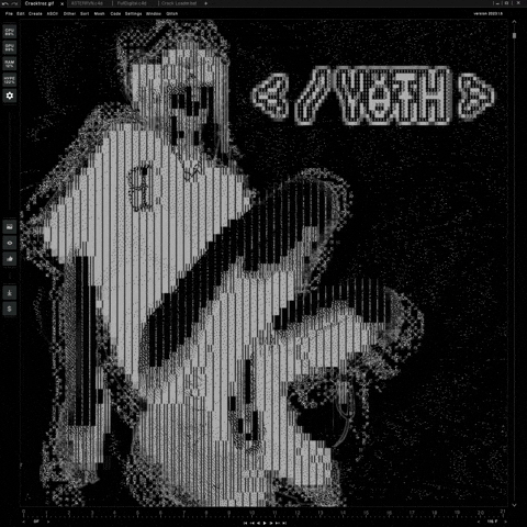 Glitch 8-bit shrine animation